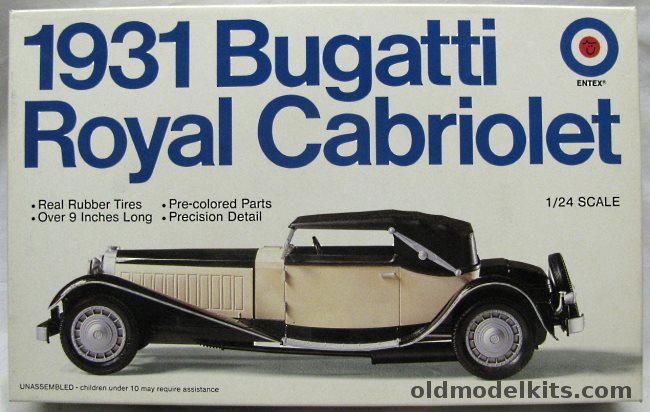 Entex 1/24 1931 Bugatti Royal Cabriolet, 9587 plastic model kit